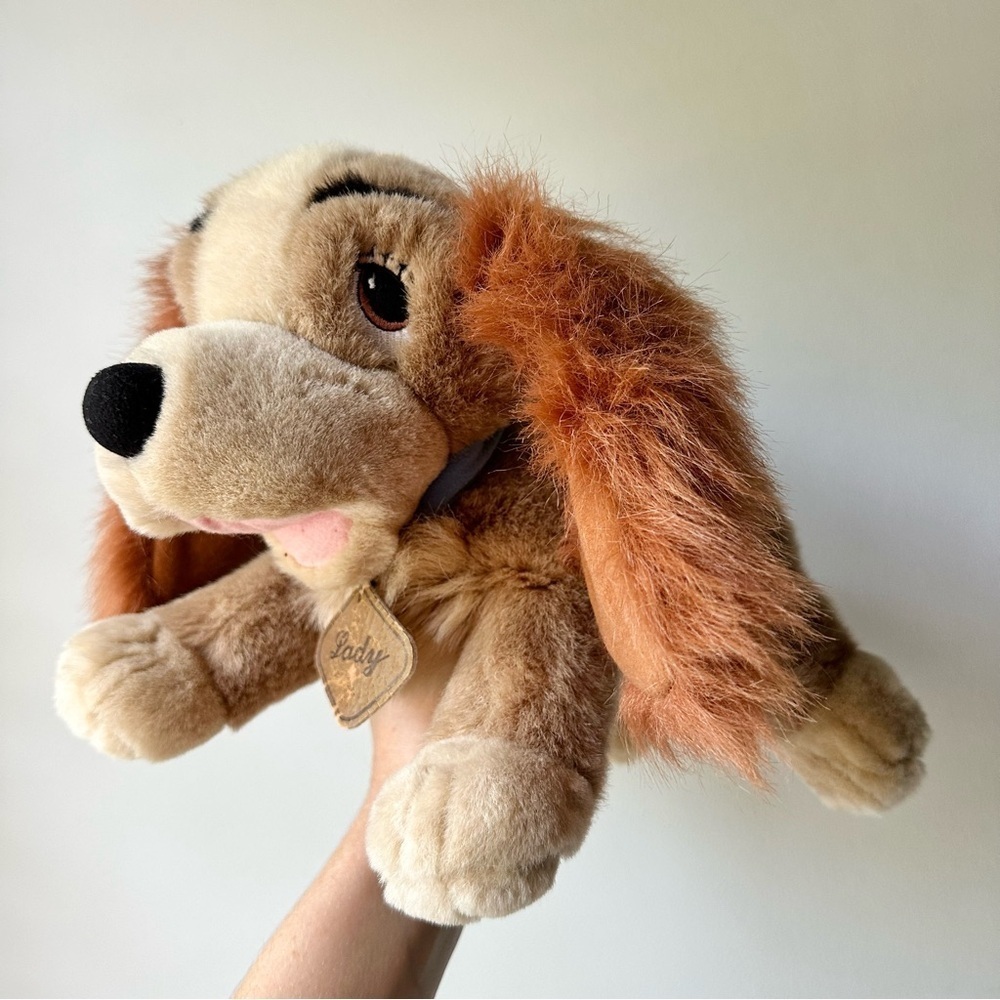 Disney Lady and The Tramp Cocker Spaniel Plush Blue Collar Stuffed Animal